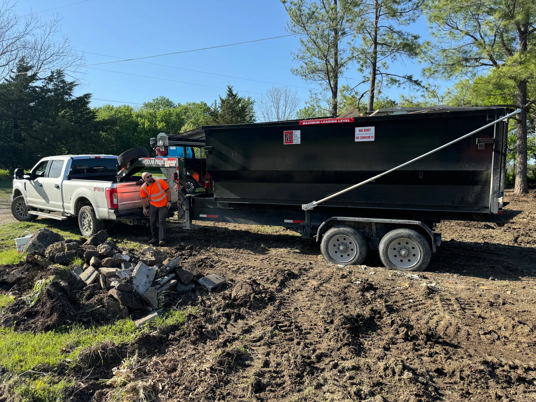 Gentry Dumpster Rentals dumpster delivered and set in place in Bryan County